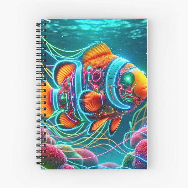 Item preview, Clownfish Cyberswim - Neon Reef designed and sold by MrAI-Store.