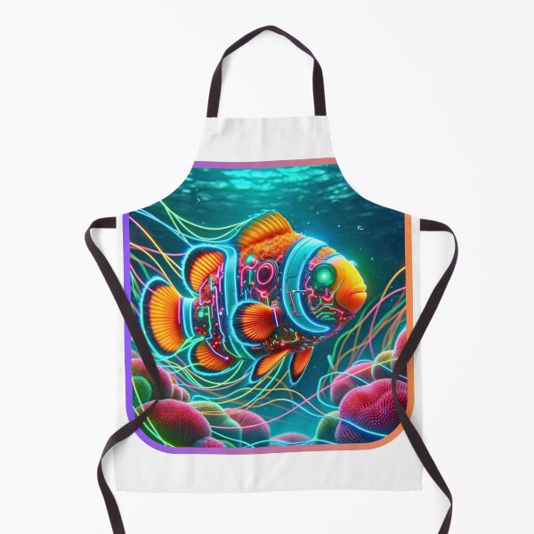 Item preview, Clownfish Cyberswim - Neon Reef designed and sold by MrAI-Store.