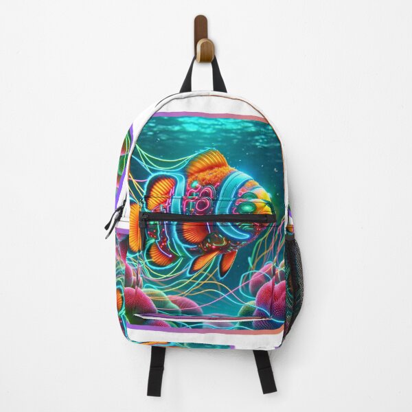 Item preview, Clownfish Cyberswim - Neon Reef designed and sold by MrAI-Store.