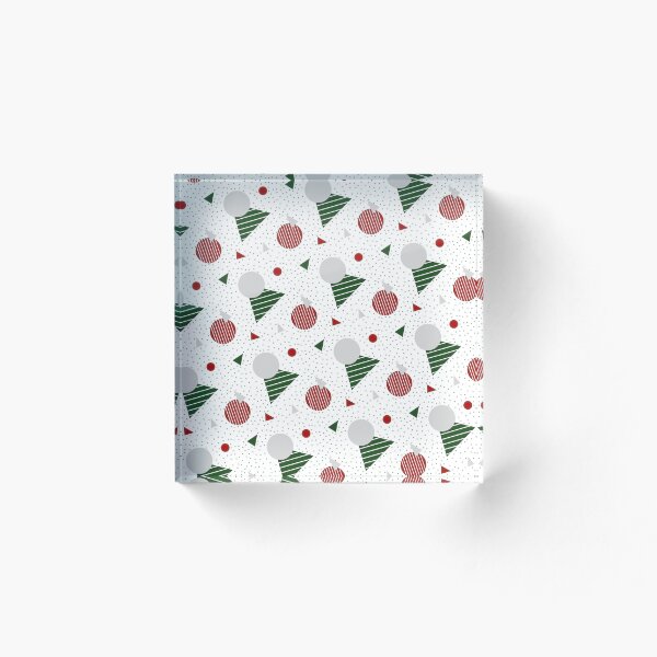 Artikelvorschau, Kreis- und Dreiecksmuster, Grün, Rot und Weiß, 2D entworfen und verkauft von purelypatterns.