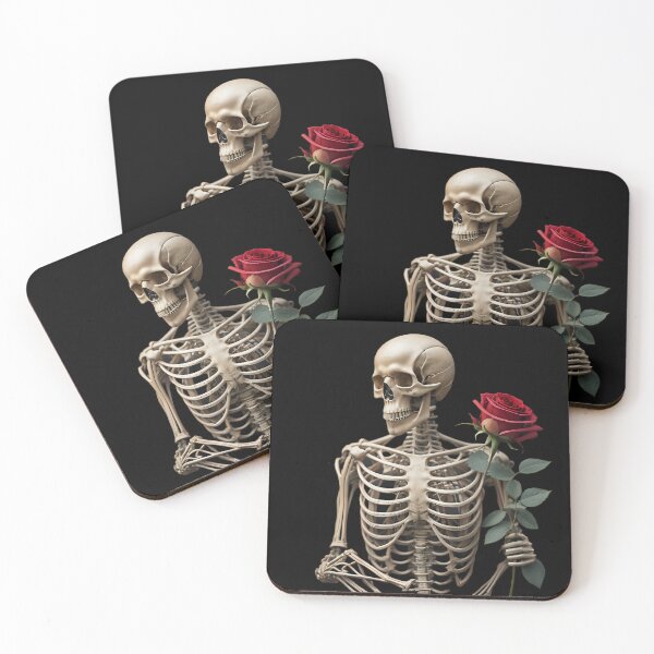 Item preview, Skeleton with red rose designed and sold by jakubooo.
