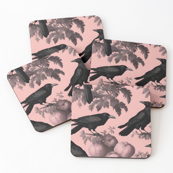 Item preview, Raven Birds Pattern, Vintage Botanical Art designed and sold by Edith Leyster.