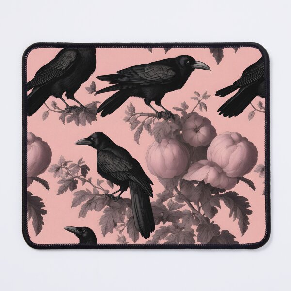 Item preview, Raven Birds Pattern, Vintage Botanical Art designed and sold by Edith Leyster.
