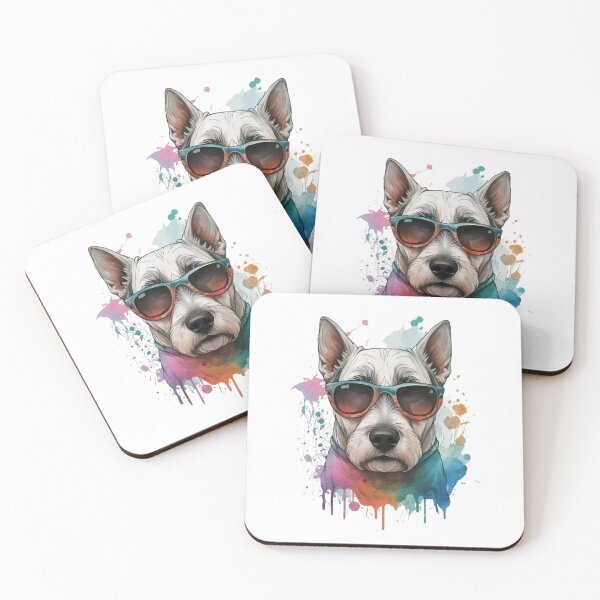 Item preview, Ink portrait - dog with sunglasses designed and sold by Aktio  Design.