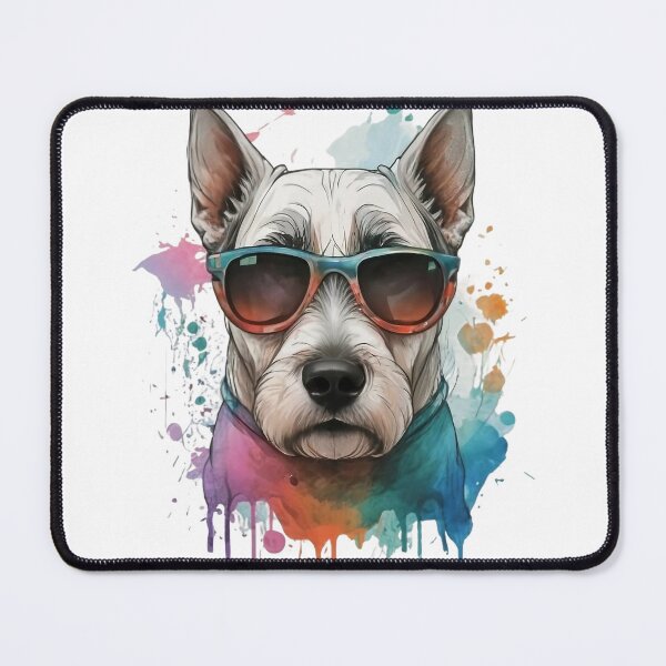 Item preview, Ink portrait - dog with sunglasses designed and sold by Aktio Design.