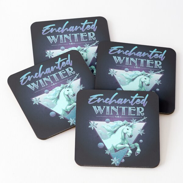 Item preview, Enchanted Winter 80s Retro Unicorn designed and sold by MythikCreationz.