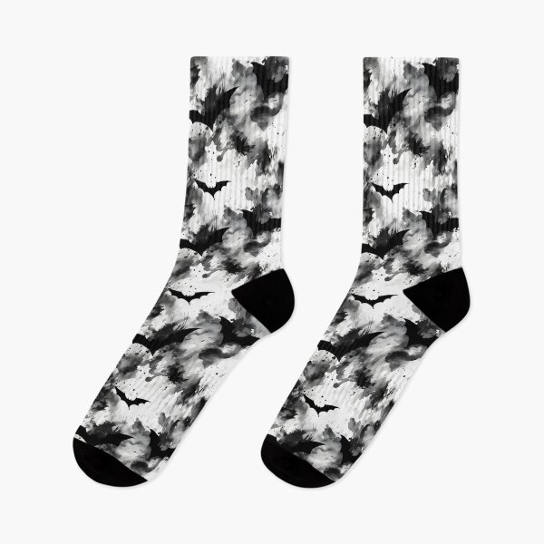 Item preview, Nocturnal Revenge Abstract Bats On White designed and sold by Spookyashell.