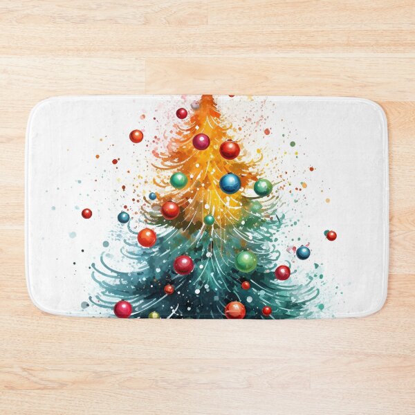 Item preview, paint splatter christmas tree design print designed and sold by dcrc.