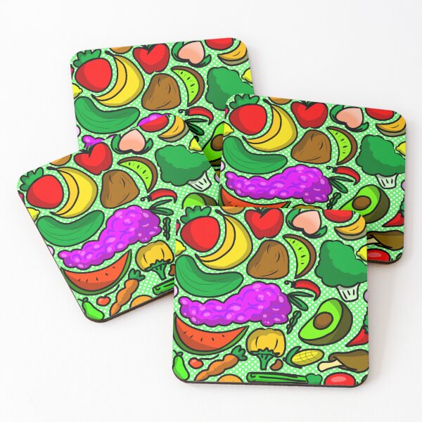 Item preview, VeggieAndFruitPattern designed and sold by YSNostalgiaShop.