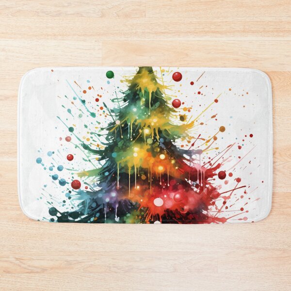 Item preview, paint splatter christmas tree design print designed and sold by dcrc.