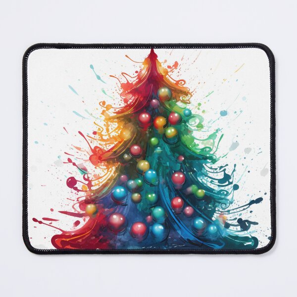 Item preview, paint splatter christmas tree design print designed and sold by dcrc.
