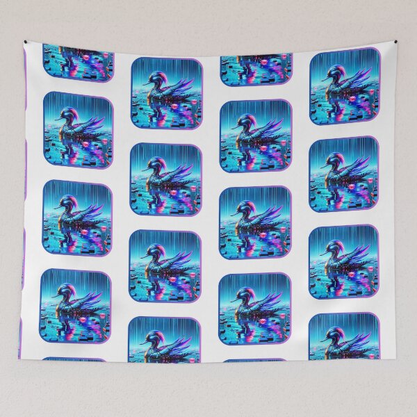 Item preview, Digital Duck - Neon Quack designed and sold by MrAI-Store.