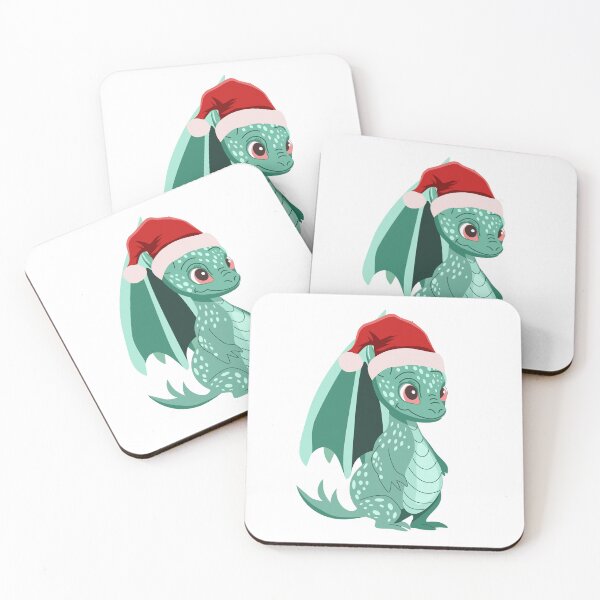 Item preview, Dragon in a Christmas hat designed and sold by Mashusha-art.