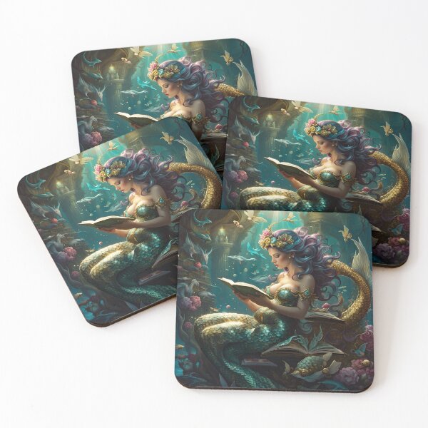 Item preview, Expectant Mermaid Mother Reading designed and sold by BansheeTales.