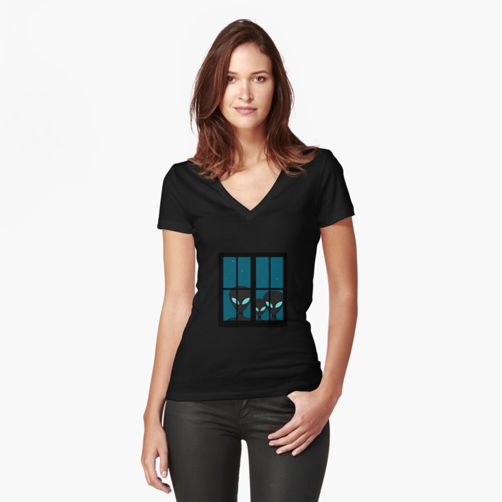 Item preview, Fitted V-Neck T-Shirt designed and sold by roswellboutique.