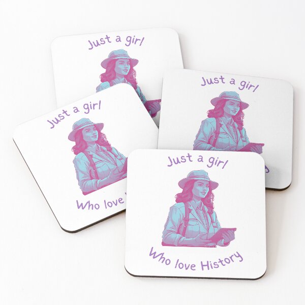 Item preview, historian girl - archaeologist girl - history reader girl - original design in purple colors designed and sold by Carola-art.