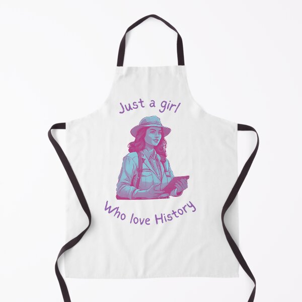 Item preview, historian girl - archaeologist girl - history reader girl - original design in purple colors designed and sold by Carola-art.