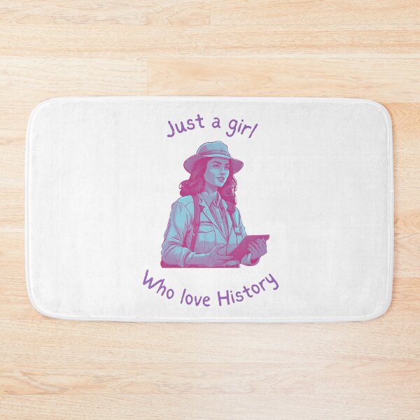 Item preview, historian girl - archaeologist girl - history reader girl - original design in purple colors designed and sold by Carola-art.