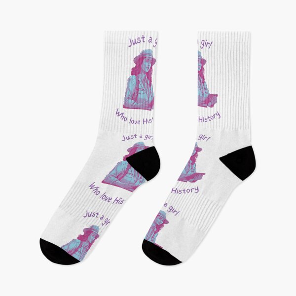 Item preview, historian girl - archaeologist girl - history reader girl - original design in purple colors designed and sold by Carola-art.