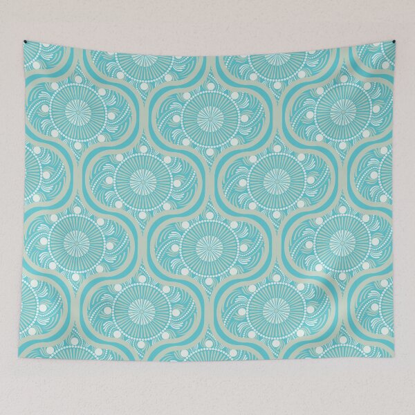 Item preview, Serenity Sunset on Sea Dot Mandala Ogee designed and sold by Triplicate Limited.