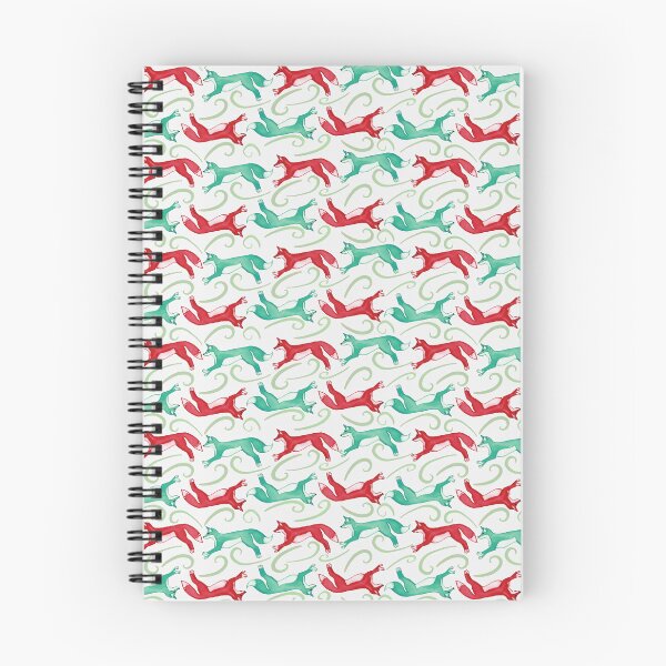 Item preview, Happy Holiday Foxes -  Christmas Fox Red and Green pattern designed and sold by ReesaAnneArt.