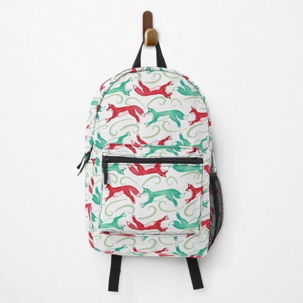 Item preview, Happy Holiday Foxes - Christmas Fox Red and Green pattern designed and sold by ReesaAnneArt.