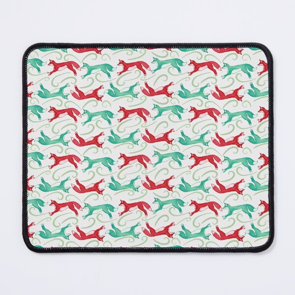 Item preview, Happy Holiday Foxes - Christmas Fox Red and Green pattern designed and sold by ReesaAnneArt.