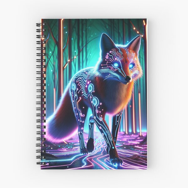 Item preview, Fox Circuitry - Neon Prowler designed and sold by MrAI-Store.