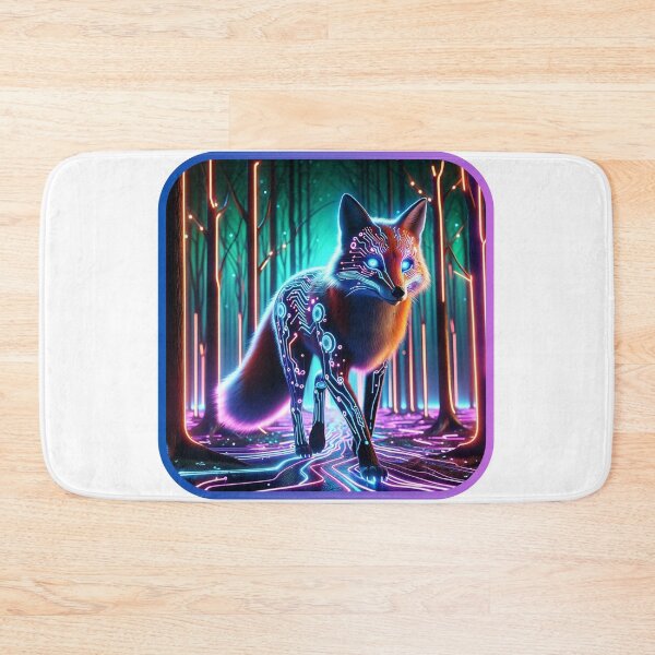 Item preview, Fox Circuitry - Neon Prowler designed and sold by MrAI-Store.