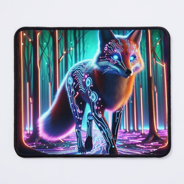 Item preview, Fox Circuitry - Neon Prowler designed and sold by MrAI-Store.