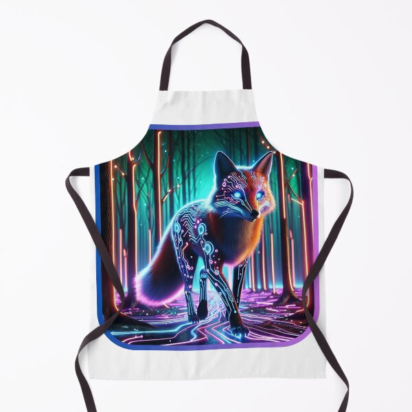 Item preview, Fox Circuitry - Neon Prowler designed and sold by MrAI-Store.