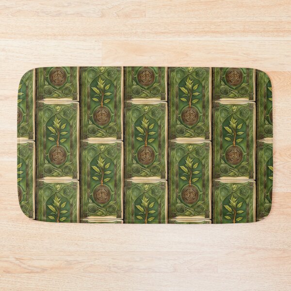 Item preview, botany book cover, Celtic symbolism style, green background, growing tree designed and sold by Creativesphotos.
