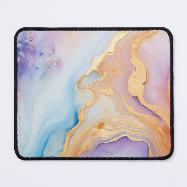 Item preview, Beautiful Pastel and Gold Agate Print designed and sold by poshprintlab.