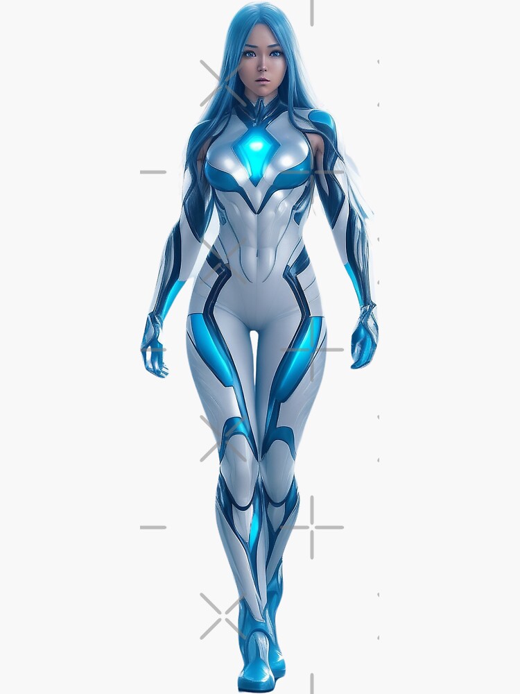 Sticker for Sale avec l'œuvre « Jeune femme asiatique de super