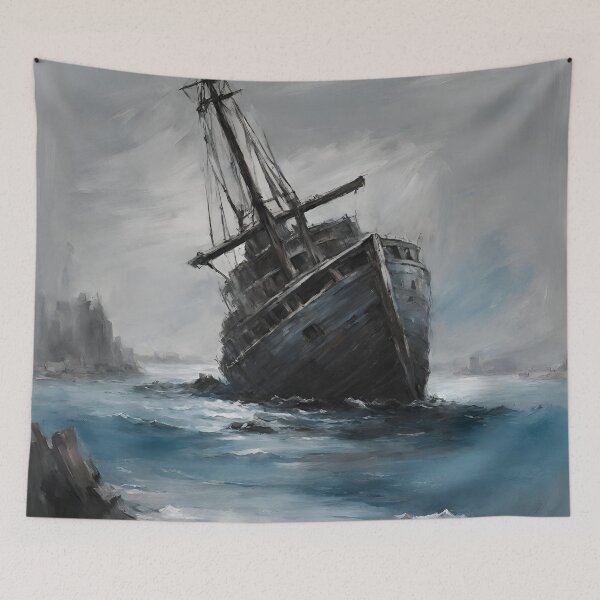 Item preview,  Ship aground designed and sold by StyleSketch.