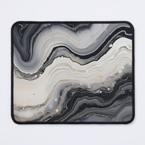 Item preview, Black, Silver and Grey Agate Print designed and sold by poshprintlab.