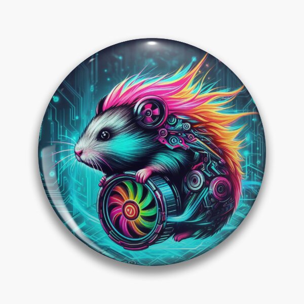 Item preview, Hamster Dynamo - Neon Wheel designed and sold by MrAI-Store.