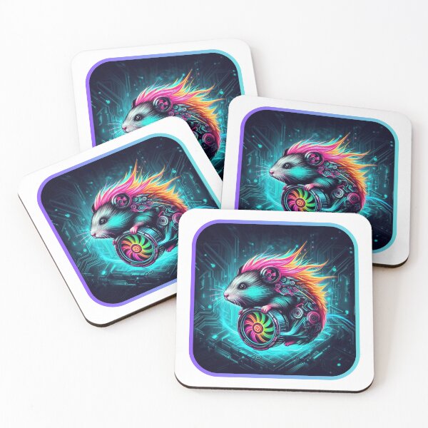 Item preview, Hamster Dynamo - Neon Wheel designed and sold by MrAI-Store.