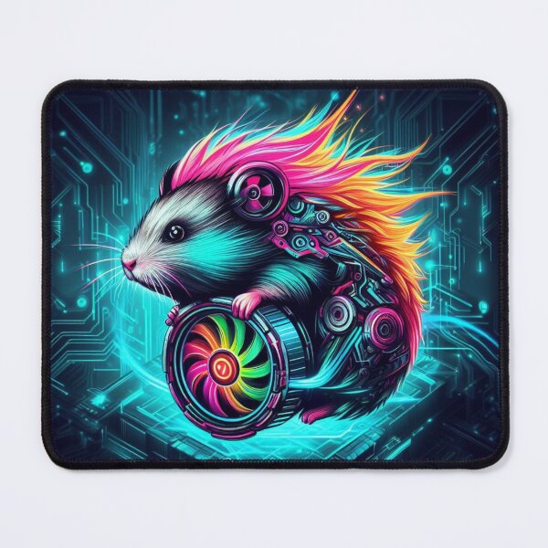 Item preview, Hamster Dynamo - Neon Wheel designed and sold by MrAI-Store.