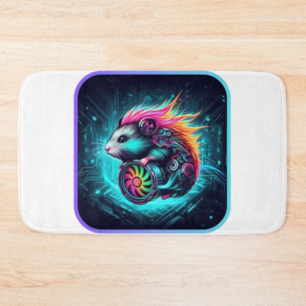 Item preview, Hamster Dynamo - Neon Wheel designed and sold by MrAI-Store.