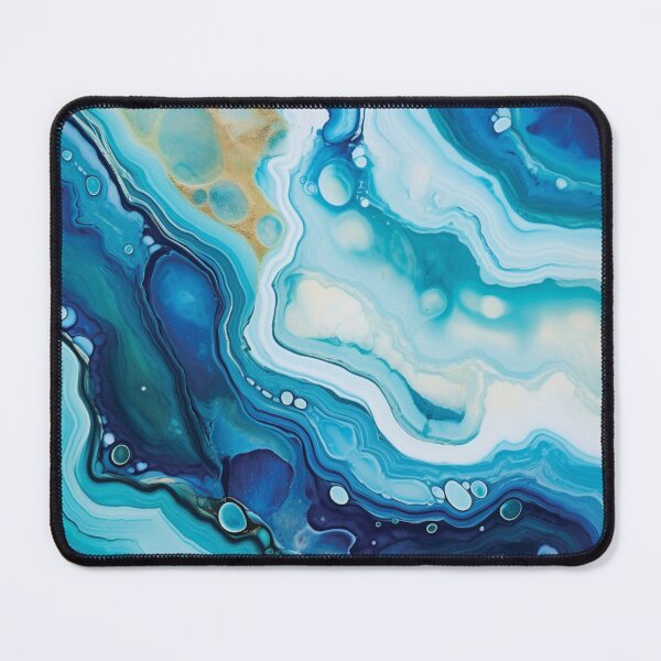 Item preview, Beautiful Blue and Gold Agate Print designed and sold by poshprintlab.