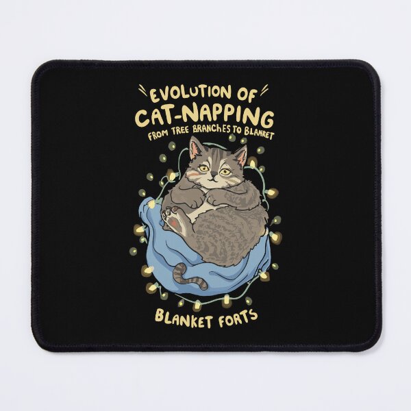 Item preview, Evolution of Catnapping From Tree Branches to Blanket Forts designed and sold by DrawHandArt.