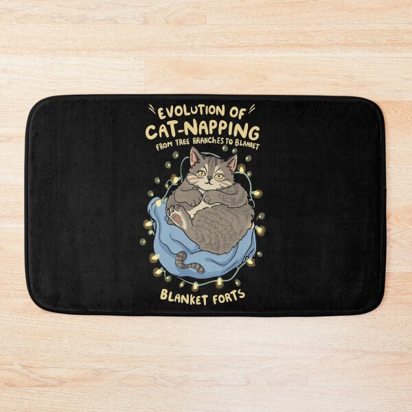 Item preview, Evolution of Catnapping From Tree Branches to Blanket Forts designed and sold by DrawHandArt.