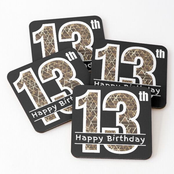 Item preview, Happy 13th Thirteen Thirteenth Birthday designed and sold by Compusmurf Design.