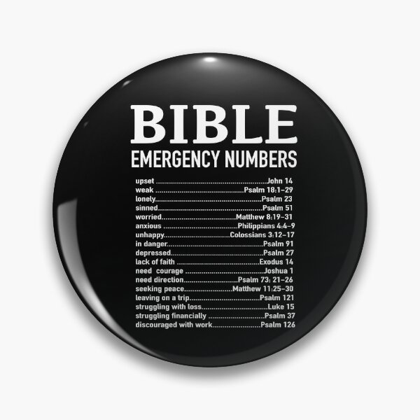 Item preview, Bible Emergency Numbers designed and sold by EvangelLuke.