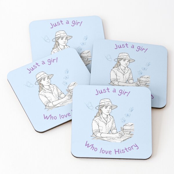 Item preview, historian girl - archaeologist girl - history reader girl - original design in pencil designed and sold by Carola-art.