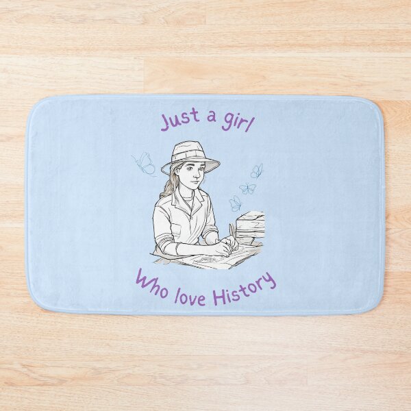 Item preview, historian girl - archaeologist girl - history reader girl - original design in pencil designed and sold by Carola-art.