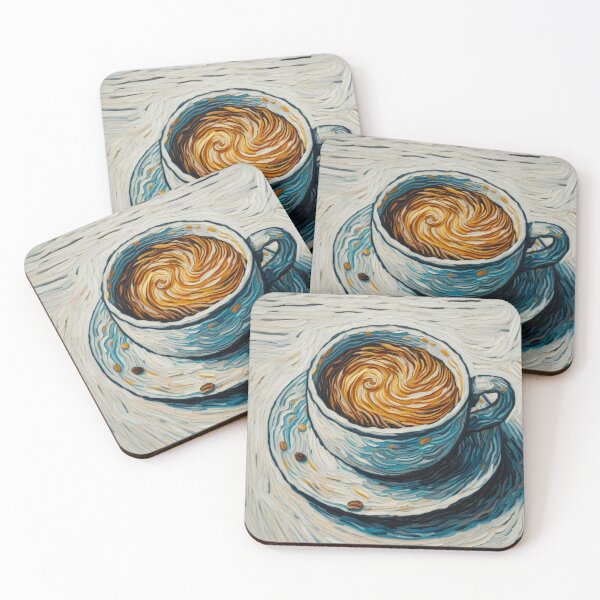 Item preview, Simple White Cafe Coffee Mug - Coffee Cup Painted in Vincent Van Gogh Style  designed and sold by Star-Fragment.