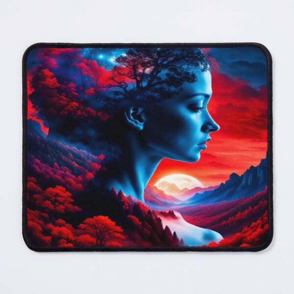 Artikelvorschau, Doppelbelichtung Mutter Natur Landschaft Sonnenuntergang entworfen und verkauft von WearWolfDesigns.