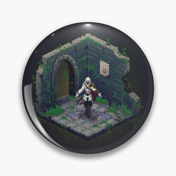 Item preview, Assassins Creed Ezio Auditore Isometric Pixel Art Background designed and sold by wolfkin-design.